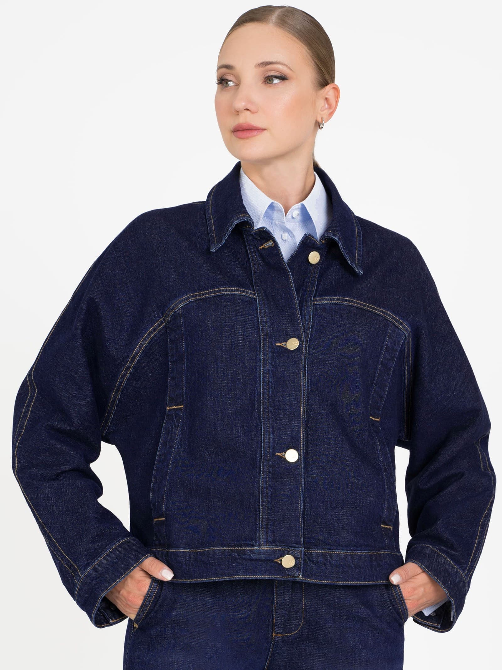Single-Breasted Denim Jacket