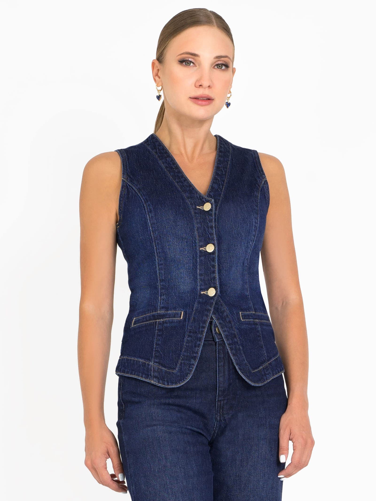Tailored Denim Vest