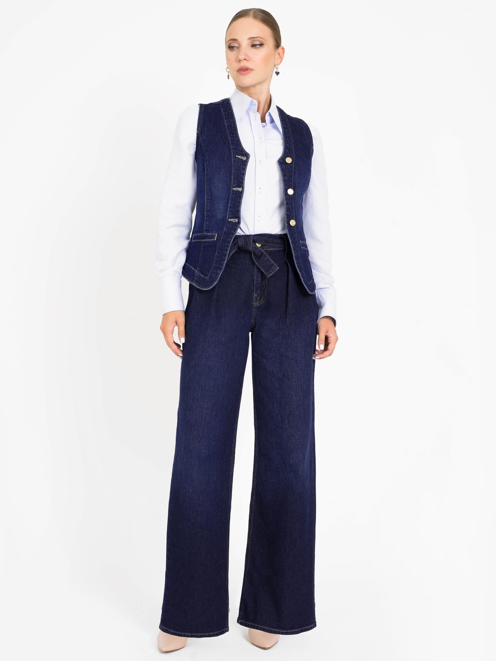 Tailored Denim Vest — 2