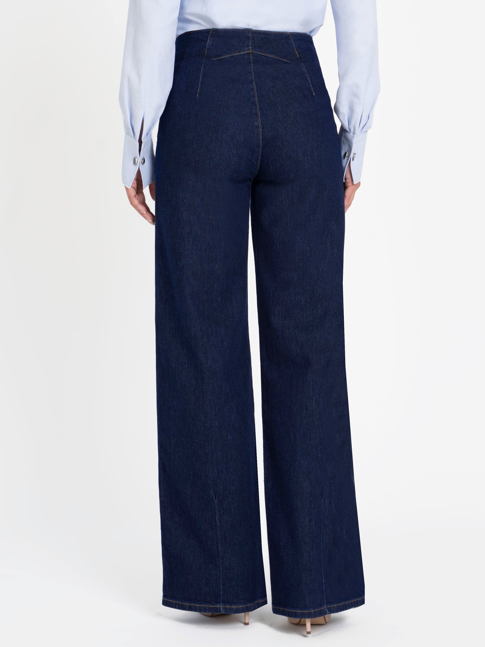 Wide-Leg Jeans — Ankle Pleat — 3