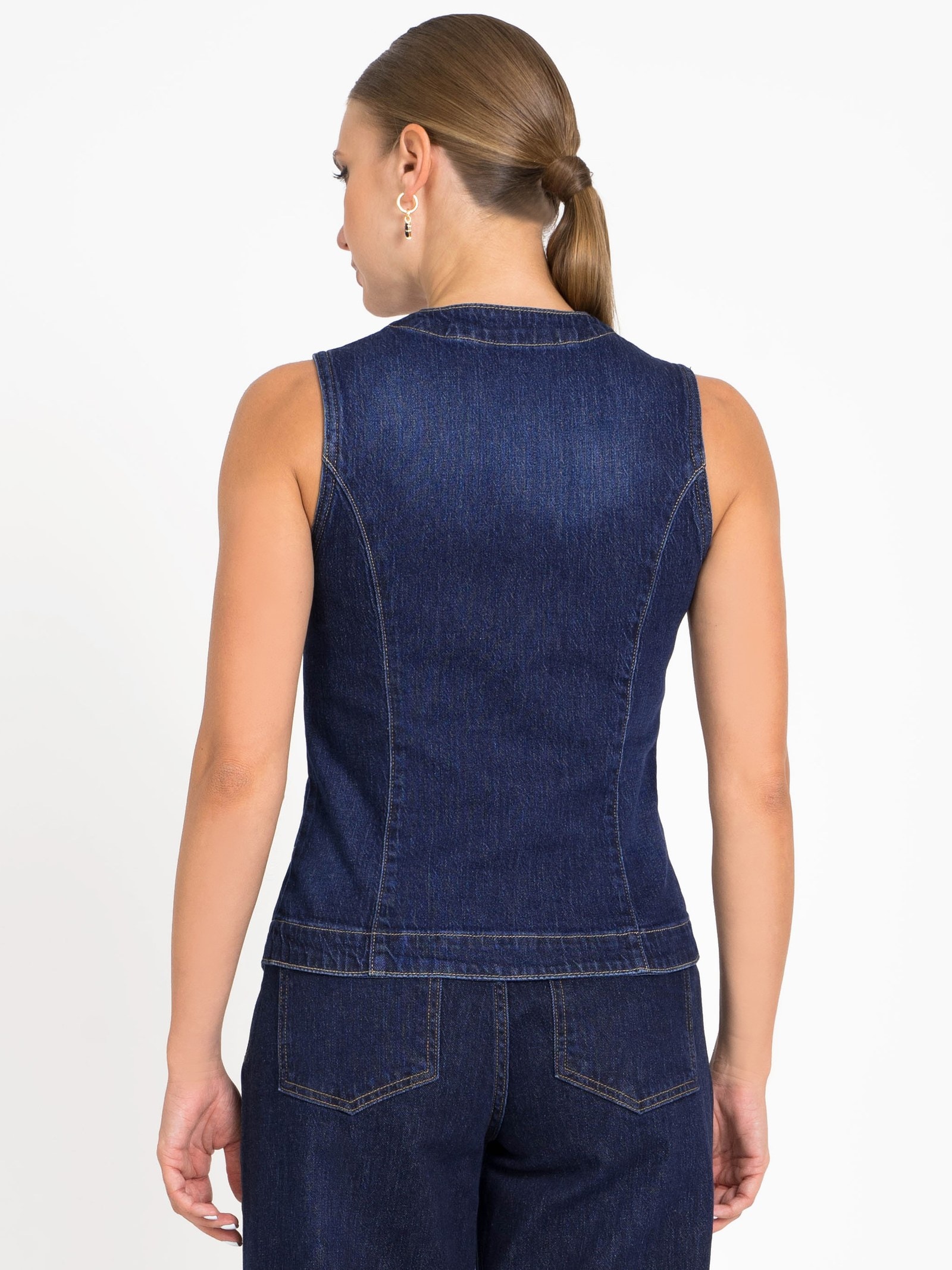 Tailored Denim Vest — 4