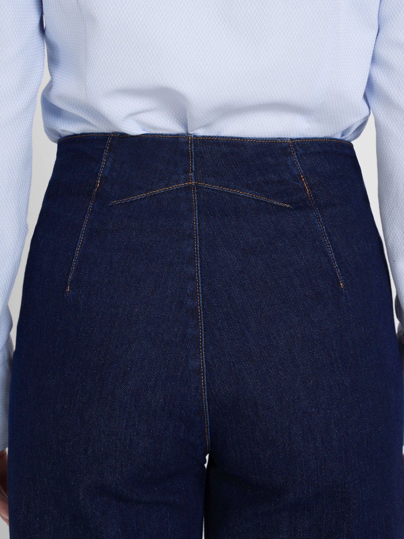 Wide-Leg Jeans — Ankle Pleat — 5
