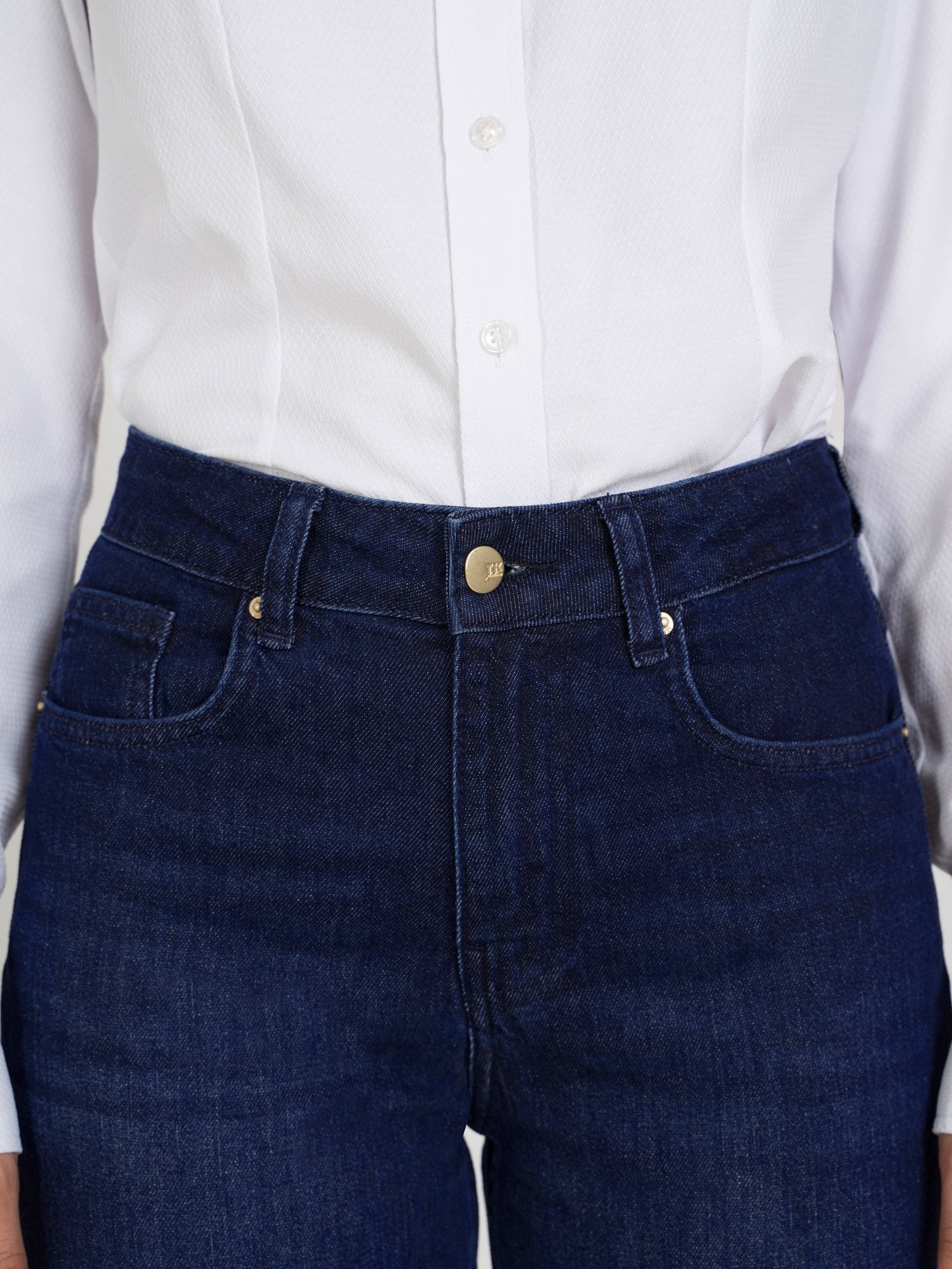 Wide-Leg Jeans — Folded Cuff — 6